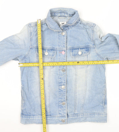 Lee Womens Blue Denim Jacket Size S Casual Buttoned Retro