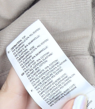 Adidas Womens Beige Size 10 Track Jacket Hoodie Short Sleeve