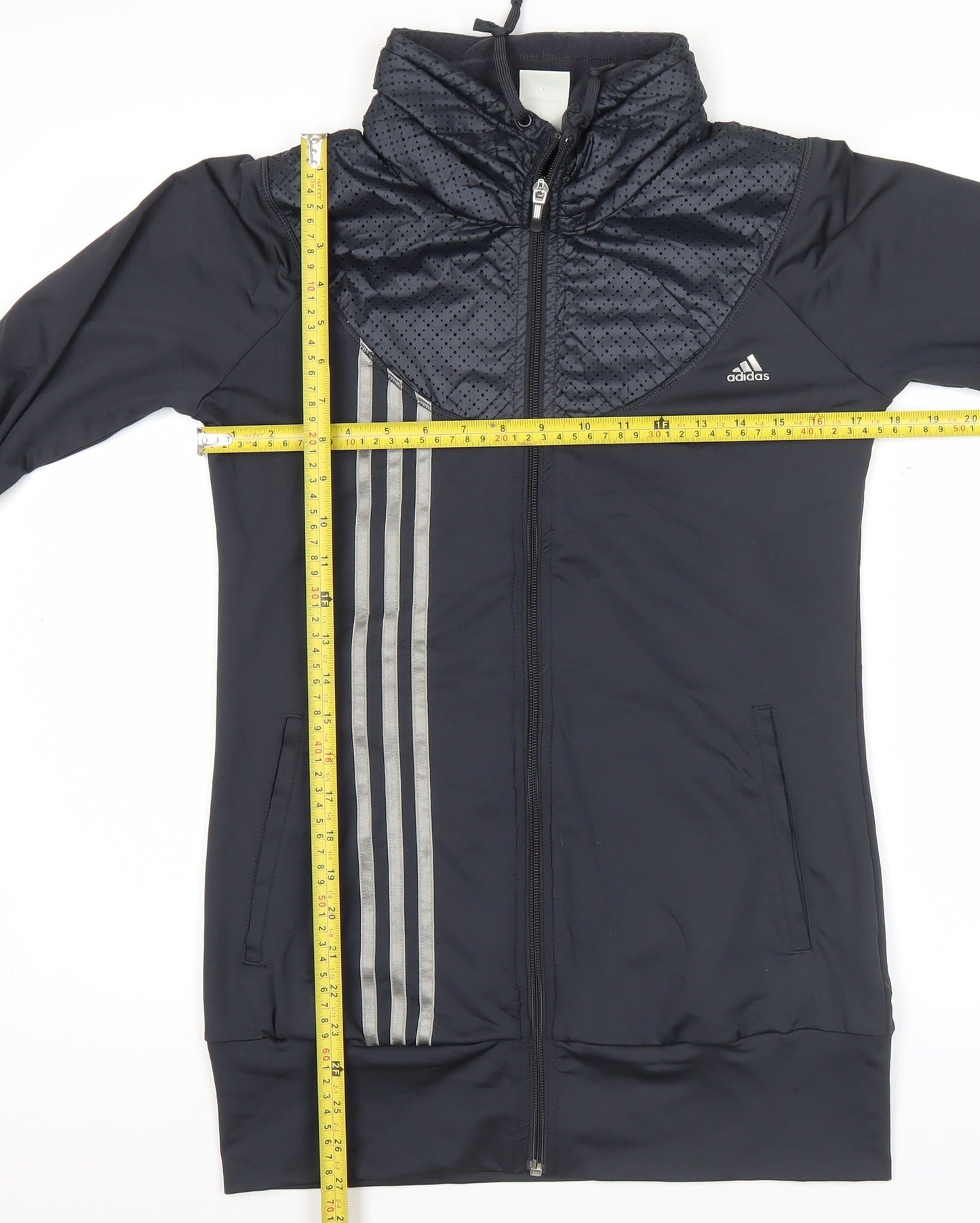 Adidas Womens Black Size 12 Track Jacket Full Zip Climalite