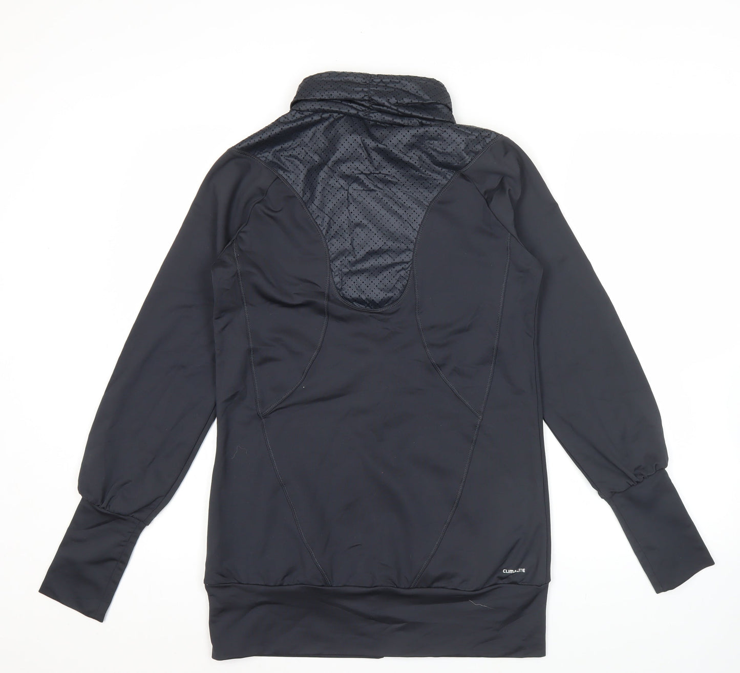 Adidas Womens Black Size 12 Track Jacket Full Zip Climalite