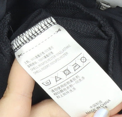 Adidas Womens Black Size 12 Track Jacket Full Zip Climalite