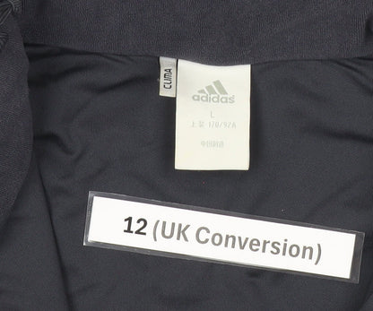 Adidas Womens Black Size 12 Track Jacket Full Zip Climalite