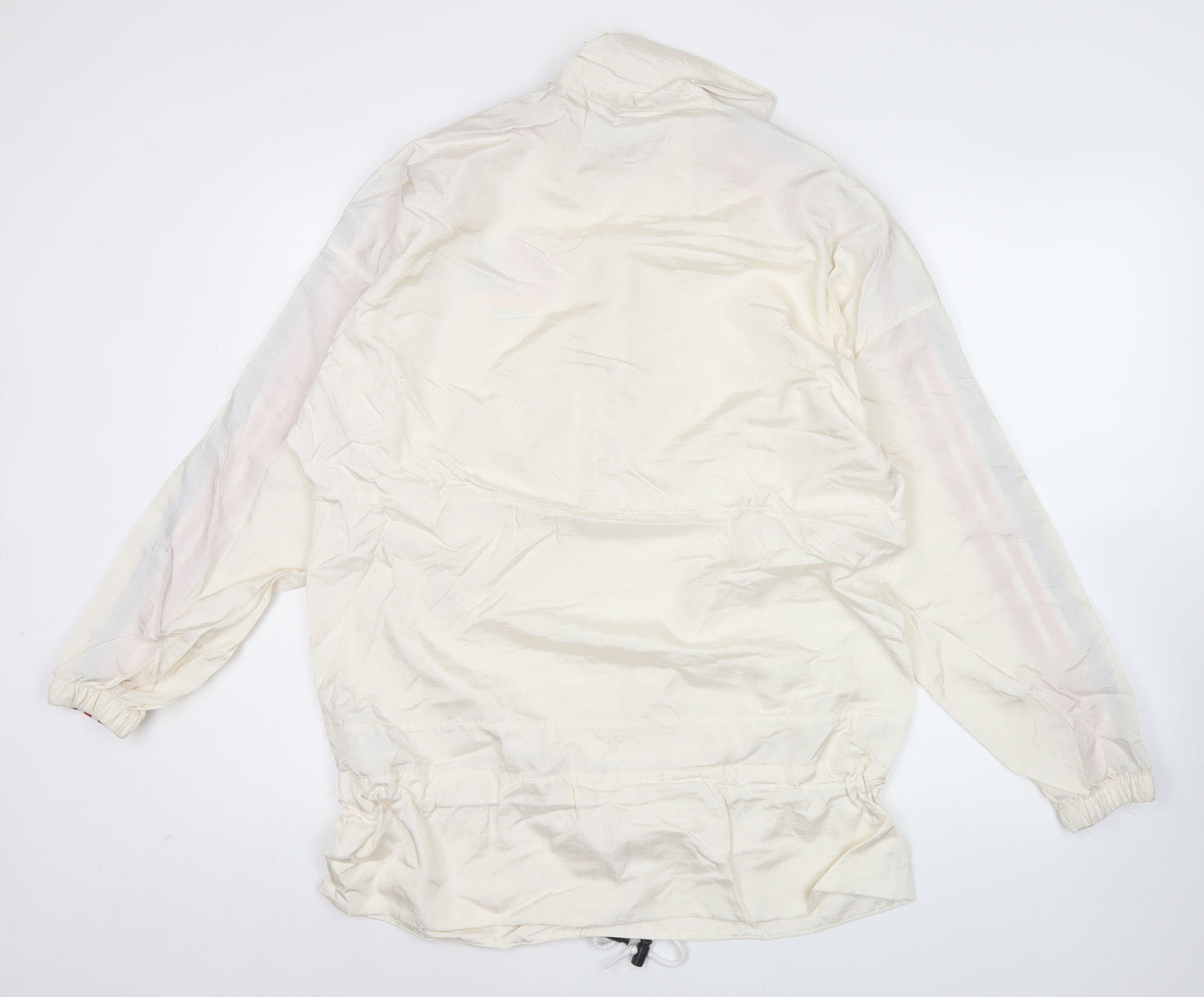 Adidas Men’s Beige S Windbreaker Jacket Nylon Sportswear