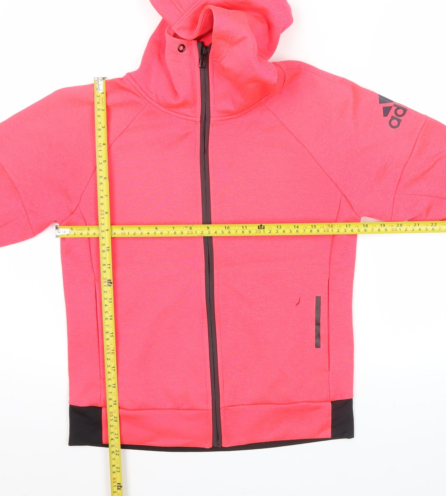 Adidas Women’s Pink Full Zip Hoodie Size M Regular Fit Activewear