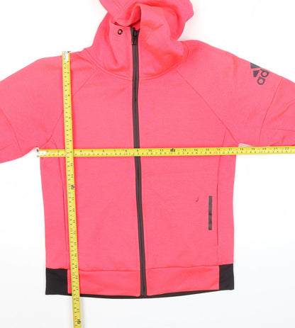 Adidas Women’s Pink Full Zip Hoodie Size M Regular Fit Activewear
