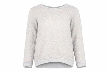 Oasis Women’s Grey Glitter Animal Print Pullover Sweatshirt L