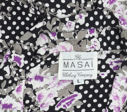 Womens UK Size L Masai Black Tunic Blouse