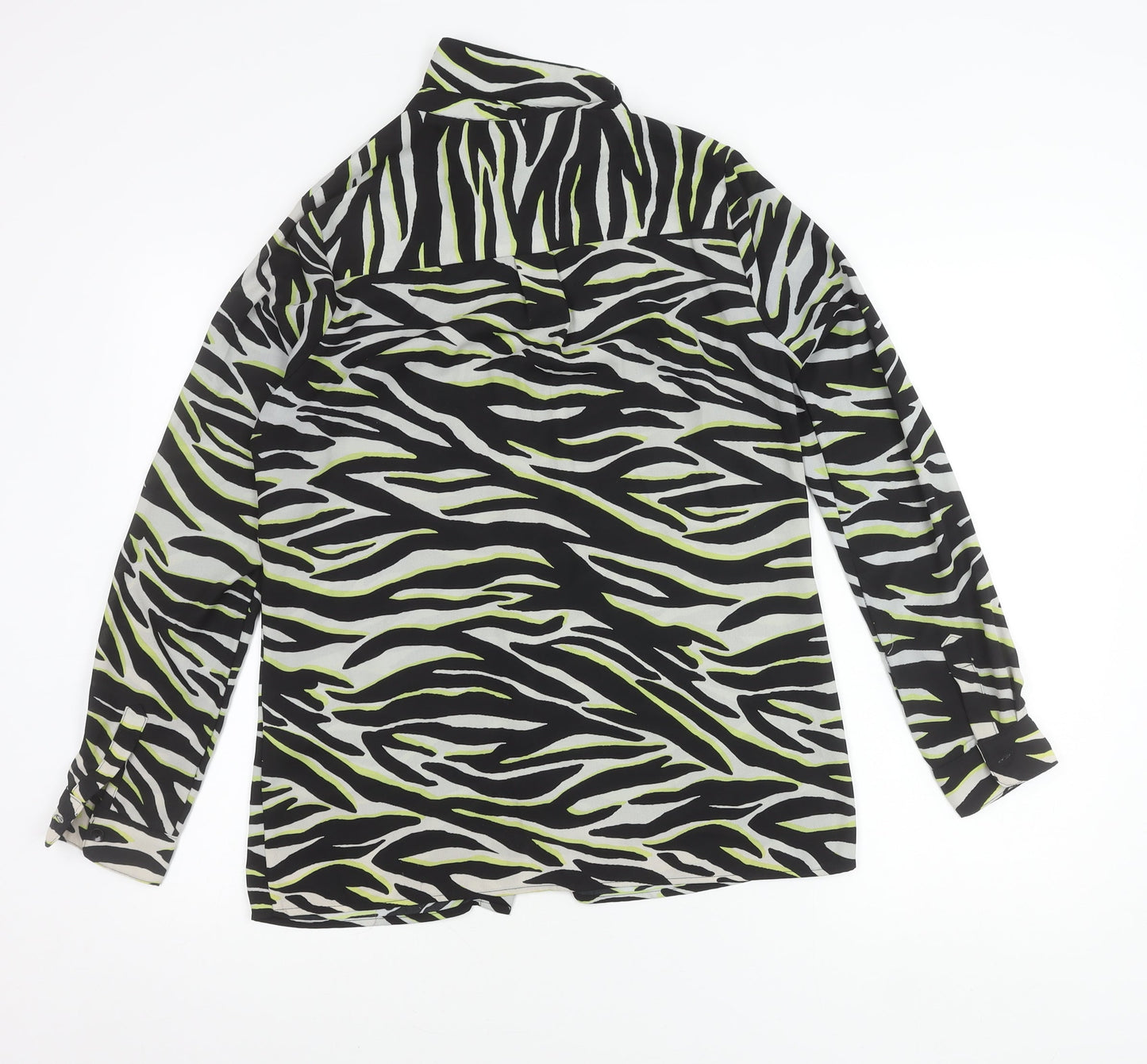 New Look Womens Multicoloured Zebra Print Button-Up Shirt UK 10
