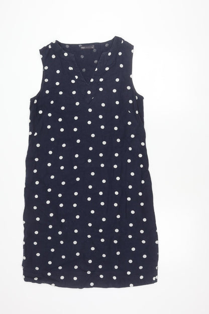 Marks and Spencer Women’s Blue Polka Dot Sleeveless Shift Dress Size 10