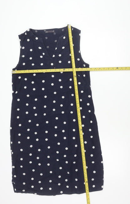 Marks and Spencer Women’s Blue Polka Dot Sleeveless Shift Dress Size 10