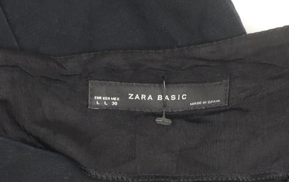 Zara Basic Women’s Black L Sheath Off Shoulder Knee Dress