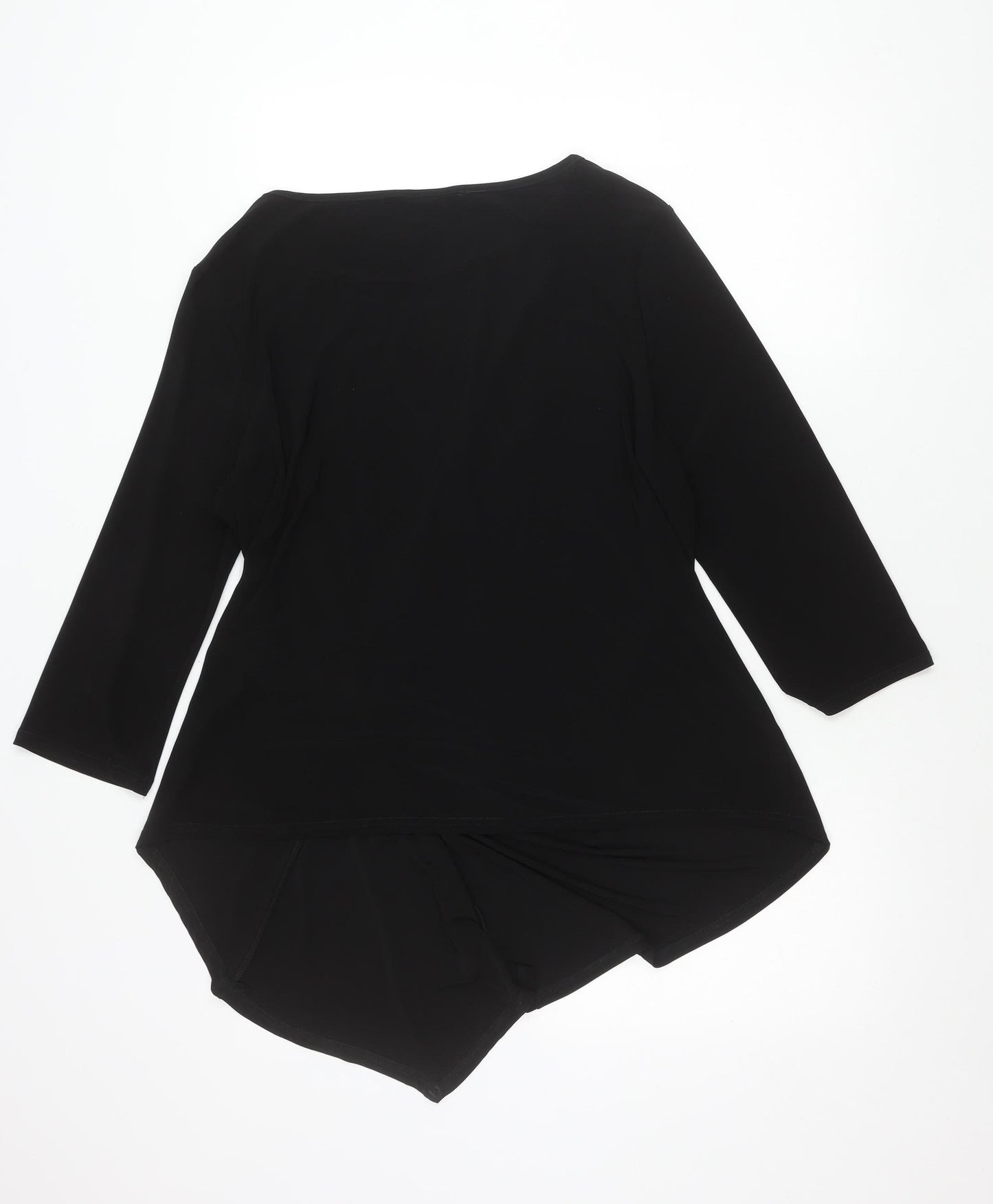 Womens UK Size 18 Roman Black Tunic Blouse