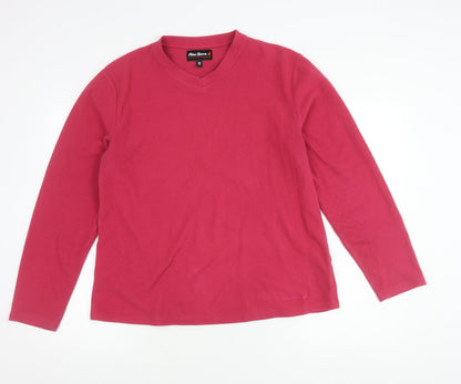 Peter Storm Womens Pink Size 16 Pullover Fleece Sweatshirt V-Neck