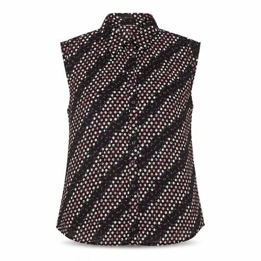 Womens UK Size 16 AMARANTO Black Blouse Button-Up