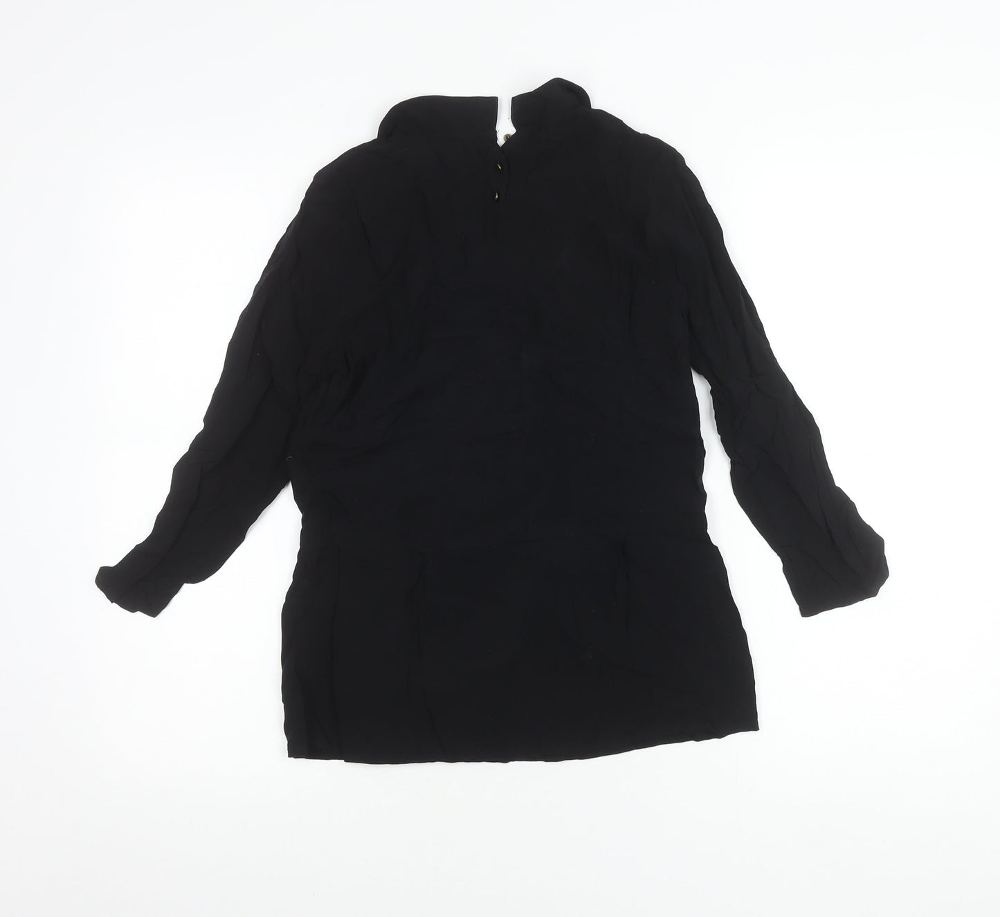 Womens UK Size 10 NAF NAF Black Tunic Blouse