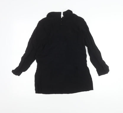 Womens UK Size 10 NAF NAF Black Tunic Blouse