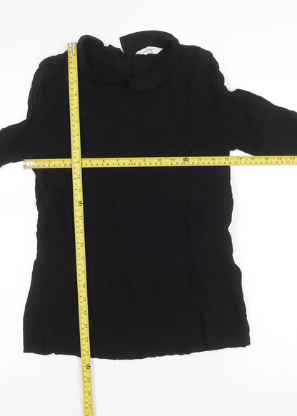 Womens UK Size 10 NAF NAF Black Tunic Blouse