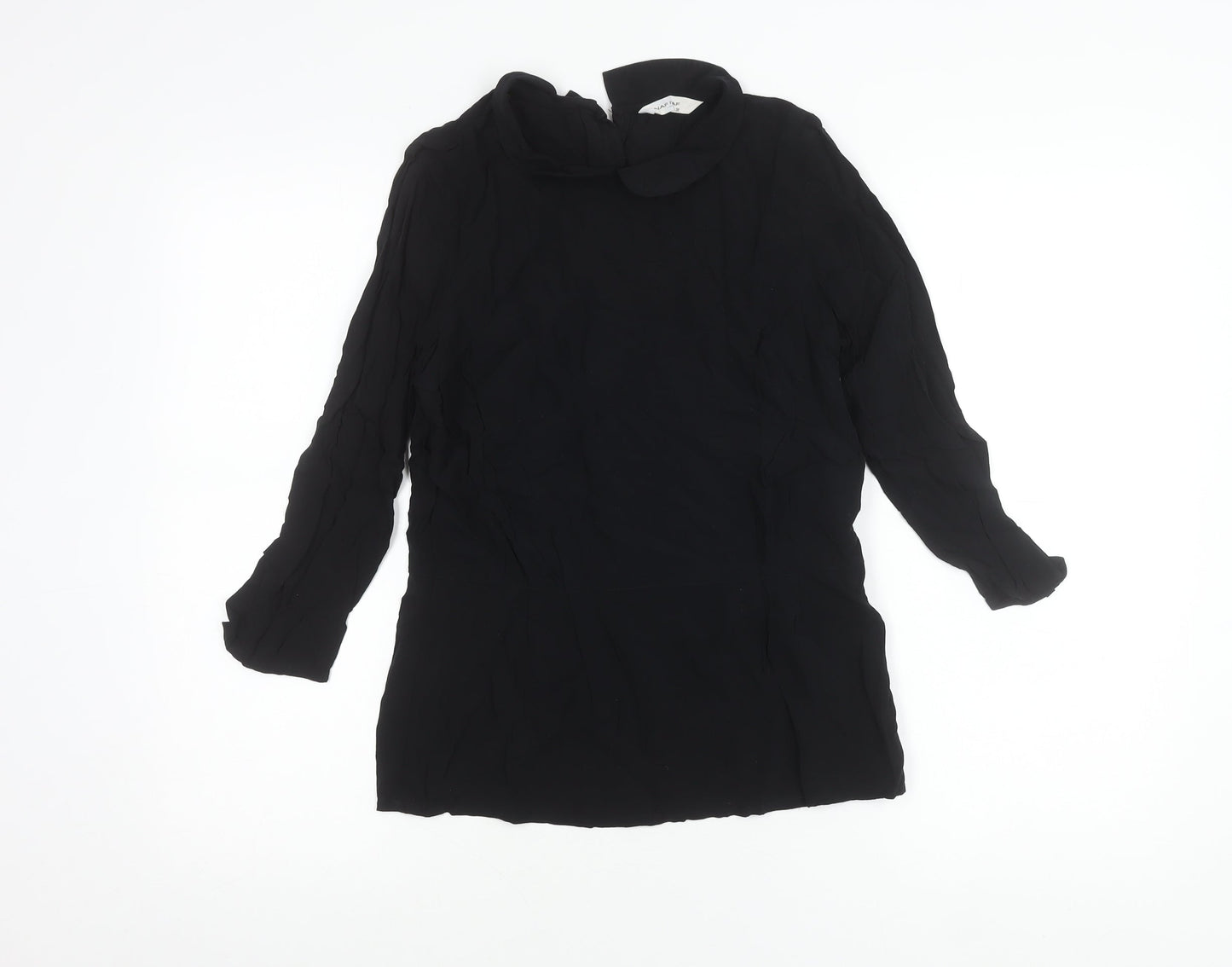 Womens UK Size 10 NAF NAF Black Tunic Blouse
