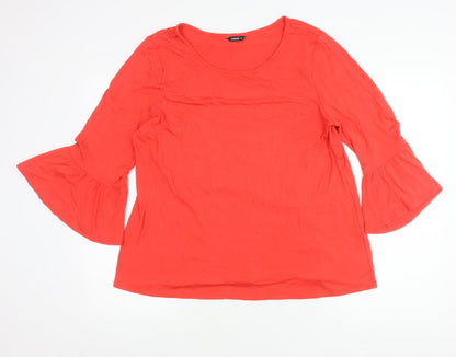 Womens UK Size 18 Roman Red Tunic Blouse