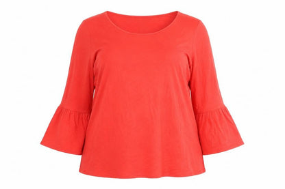 Womens UK Size 18 Roman Red Tunic Blouse