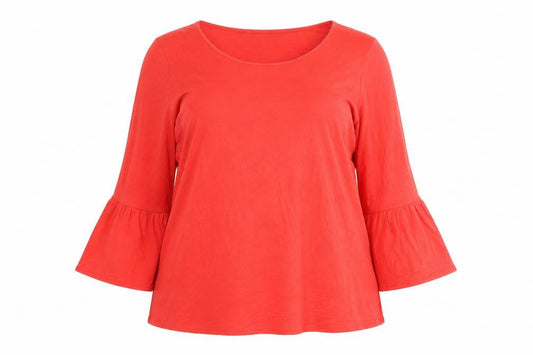 Womens UK Size 18 Roman Red Tunic Blouse