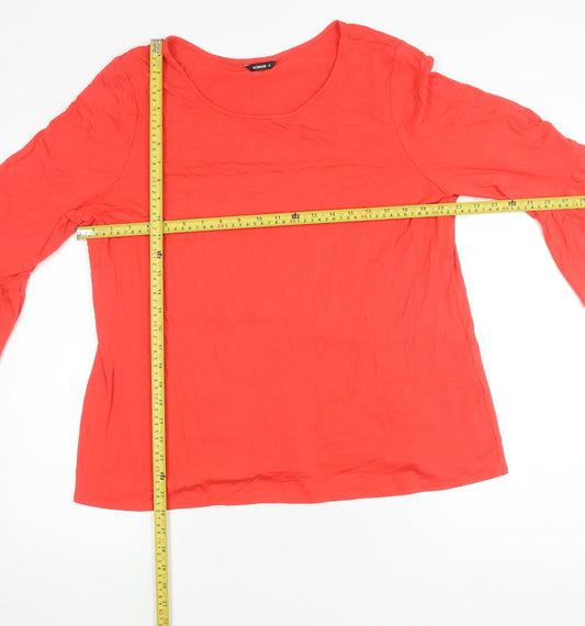 Womens UK Size 18 Roman Red Tunic Blouse
