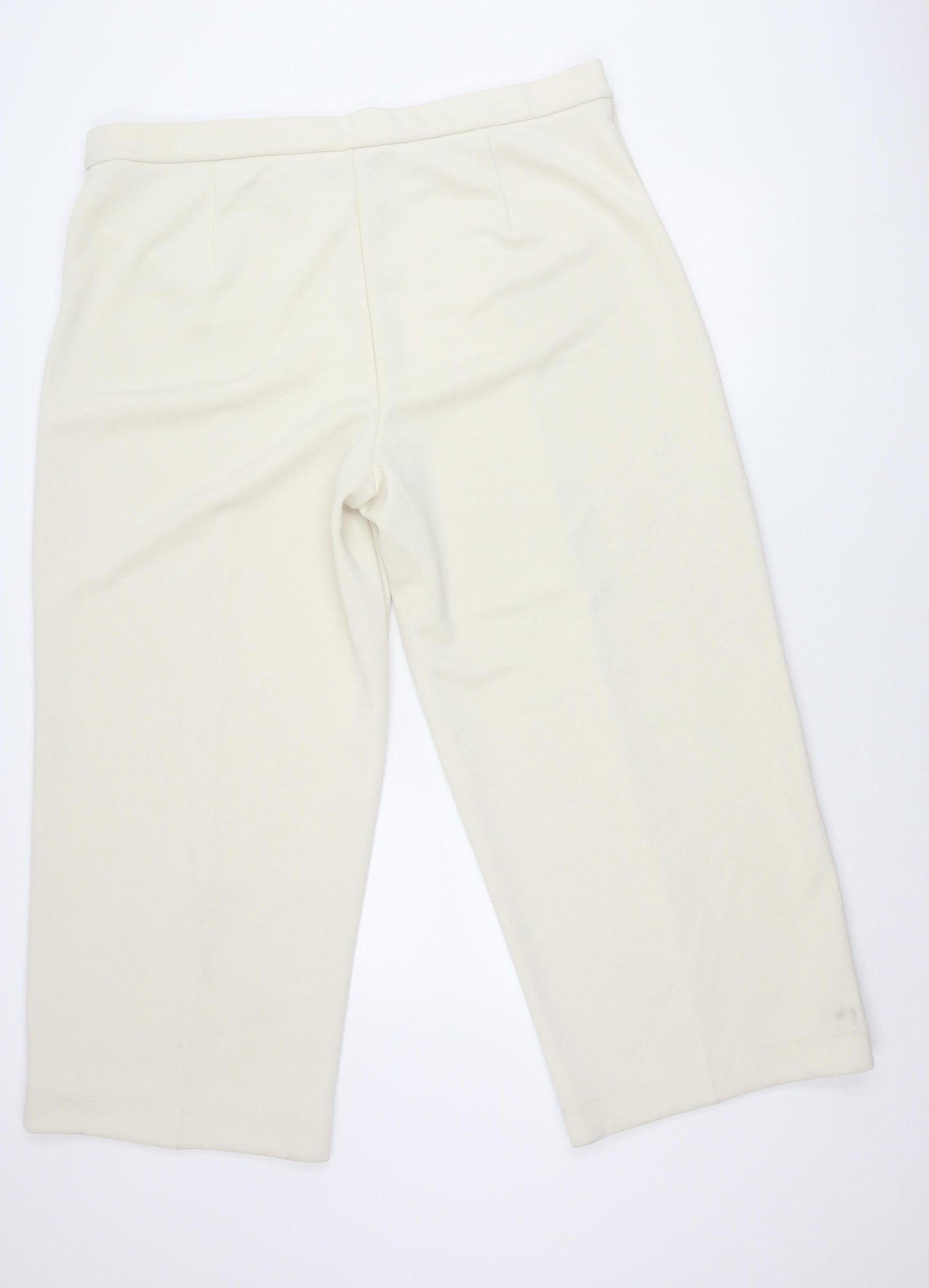 Womens UK Size 24 Marks and Spencer Regular Fit Casual Ivory Trousers