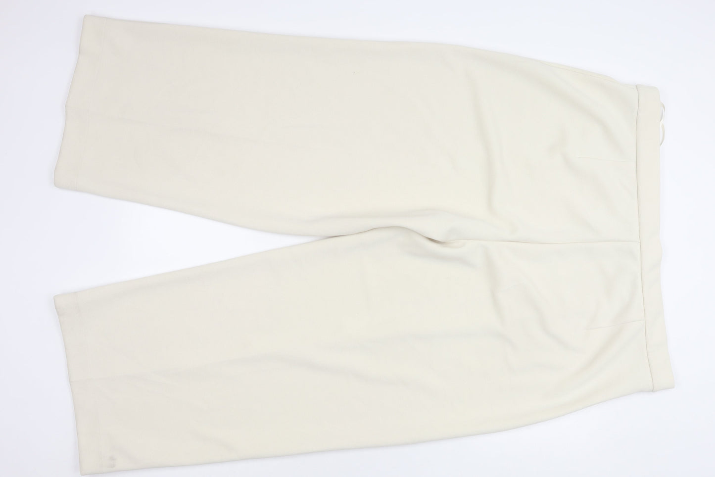 Womens UK Size 24 Marks and Spencer Regular Fit Casual Ivory Trousers