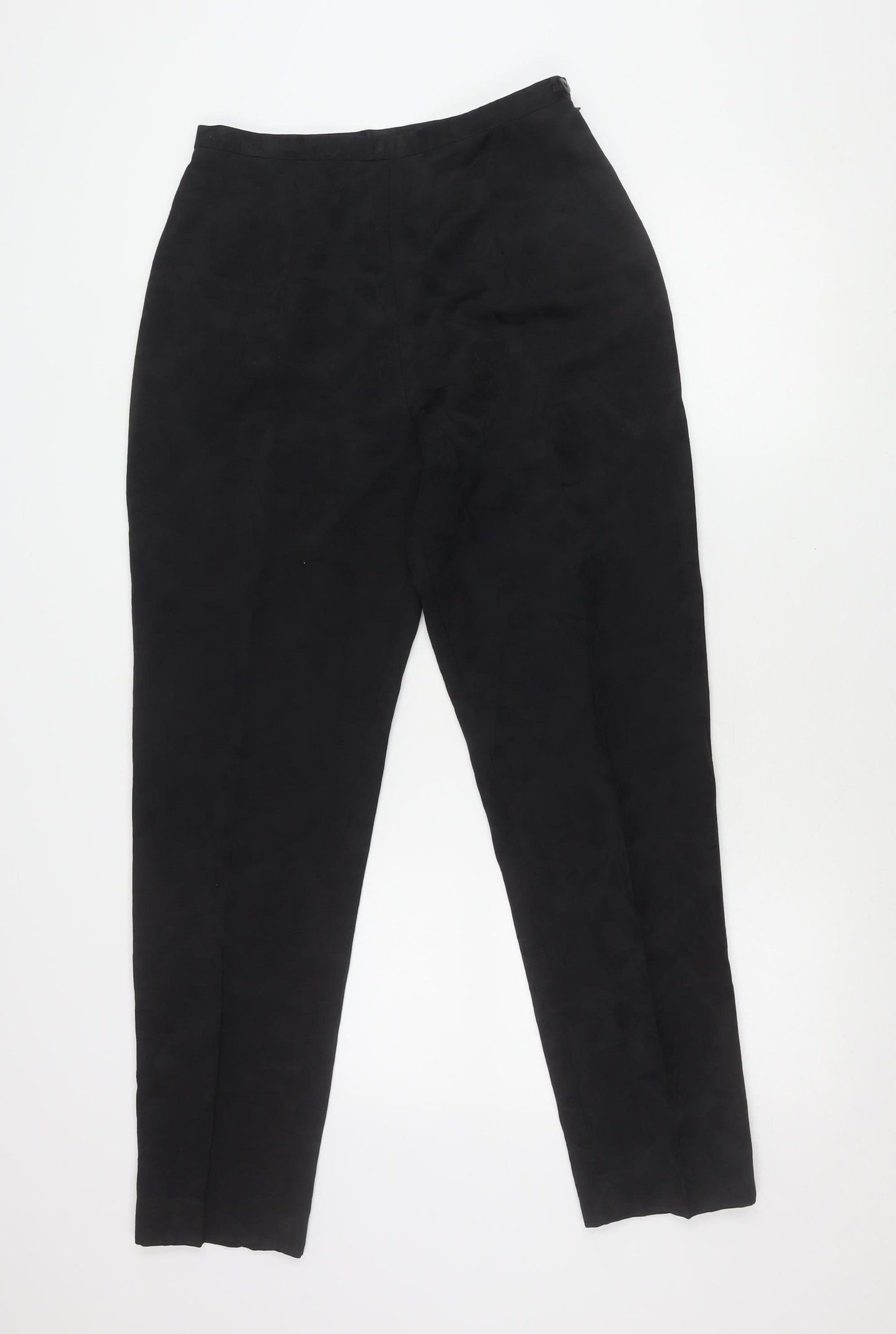 Gina Womens Black Size 12 Straight Leg Viscose Blend Trousers