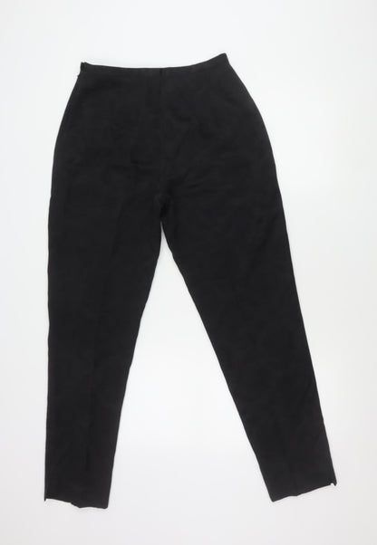 Gina Womens Black Size 12 Straight Leg Viscose Blend Trousers