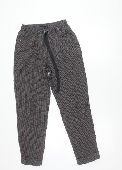 Zara Trafaluc Women’s Grey Check Jogger Trousers XS
