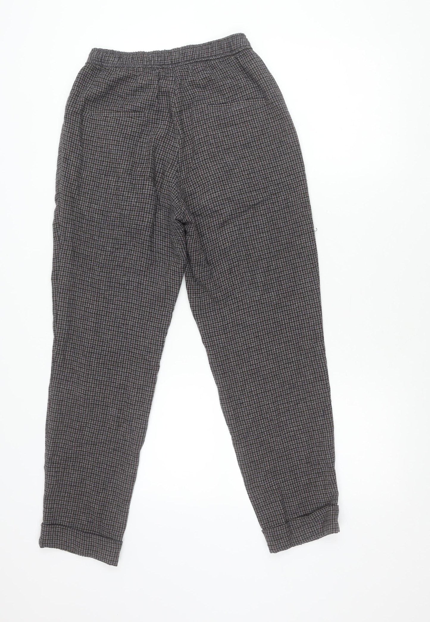 Zara Trafaluc Women’s Grey Check Jogger Trousers XS