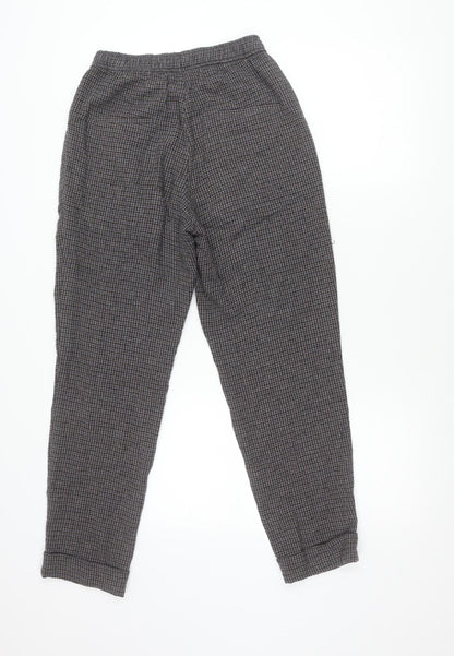 Zara Trafaluc Women’s Grey Check Jogger Trousers XS