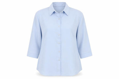 Womens UK Size 16 Bonmarché Blue Basic Button-Up