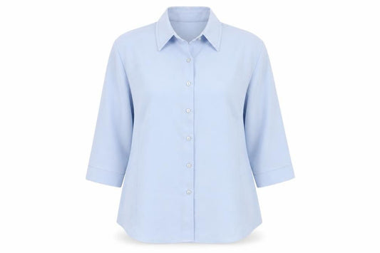 Womens UK Size 16 Bonmarché Blue Basic Button-Up