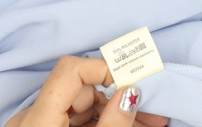 Bonmarché Womens Blue Size 16 Button-Up 3/4 Sleeve Polyester Shirt