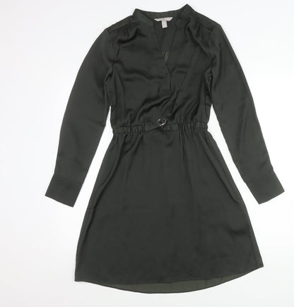 H&M Women’s Green XS Shirt Dress Long Sleeve Knee Length