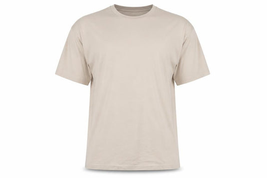 MAN Active Men's Beige Crew Neck Short Sleeve Regular Fit T-Shirt M