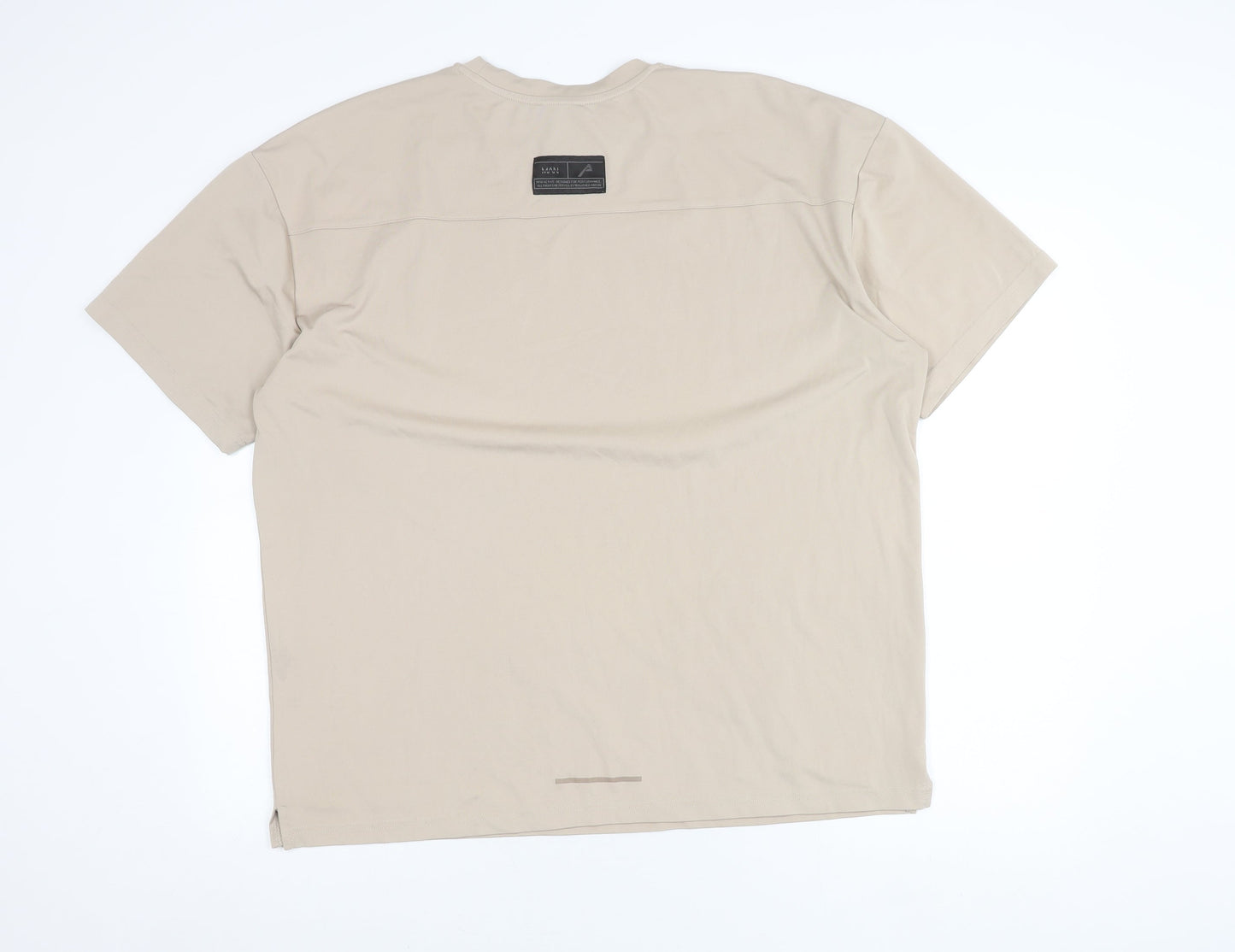 MAN Active Men's Beige Crew Neck Short Sleeve Regular Fit T-Shirt M