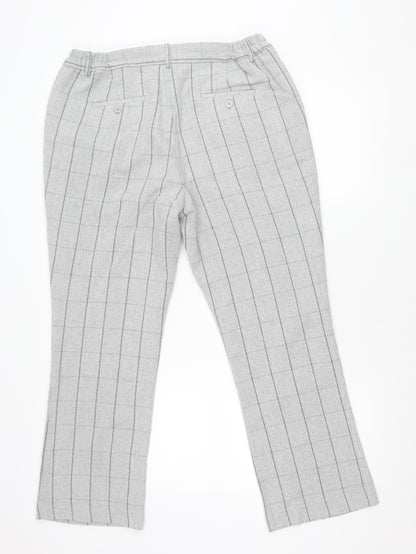 Mens UK Size 16 Cotton Traders Regular Fit Dress Pants Grey Trousers