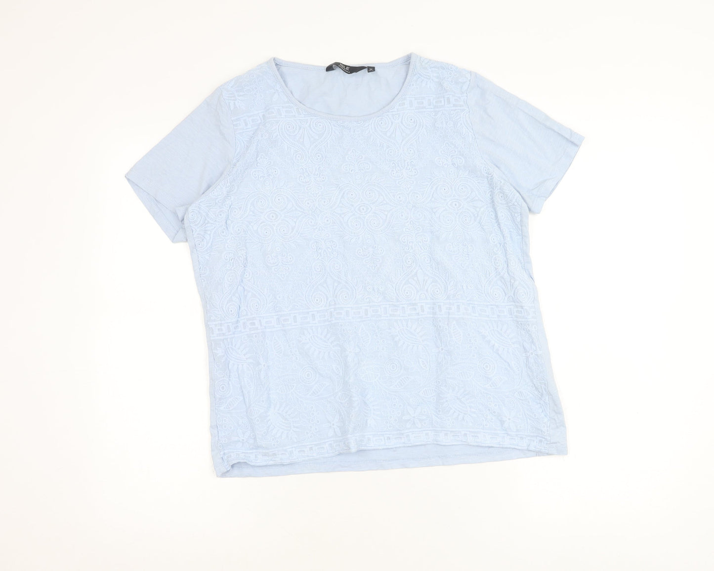 Womens UK Size 14 Isle Essentials Blue Basic T-Shirt
