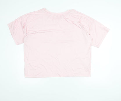 Barbie Women’s Pink Logo T-Shirt Size L Short Sleeve Casual