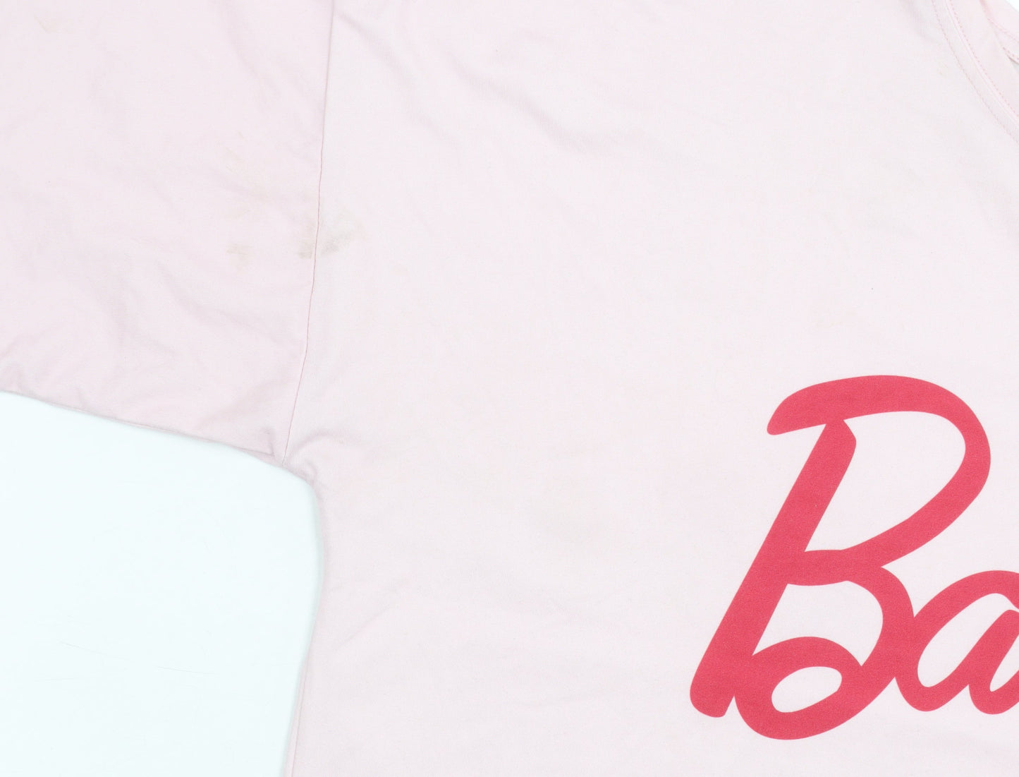 Barbie Women’s Pink Logo T-Shirt Size L Short Sleeve Casual