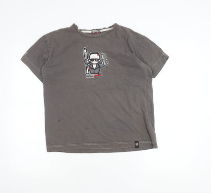 Slightly Offensive Men’s Grey Graphic Cotton T-Shirt Size S Terminator Funny