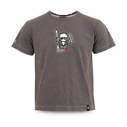 Slightly Offensive Men’s Grey Graphic Cotton T-Shirt Size S Terminator Funny