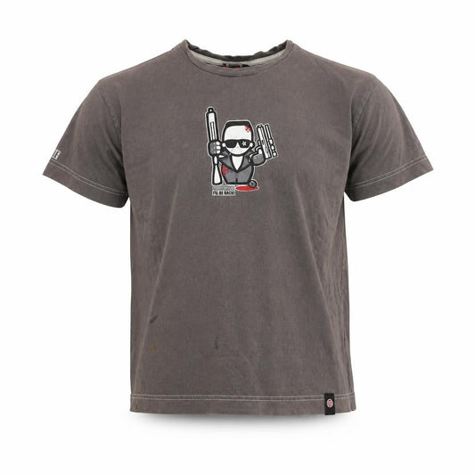 Slightly Offensive Men’s Grey Graphic Cotton T-Shirt Size S Terminator Funny