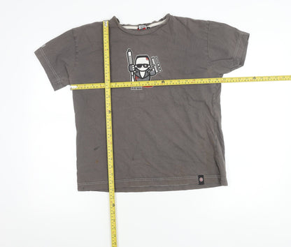Slightly Offensive Men’s Grey Graphic Cotton T-Shirt Size S Terminator Funny