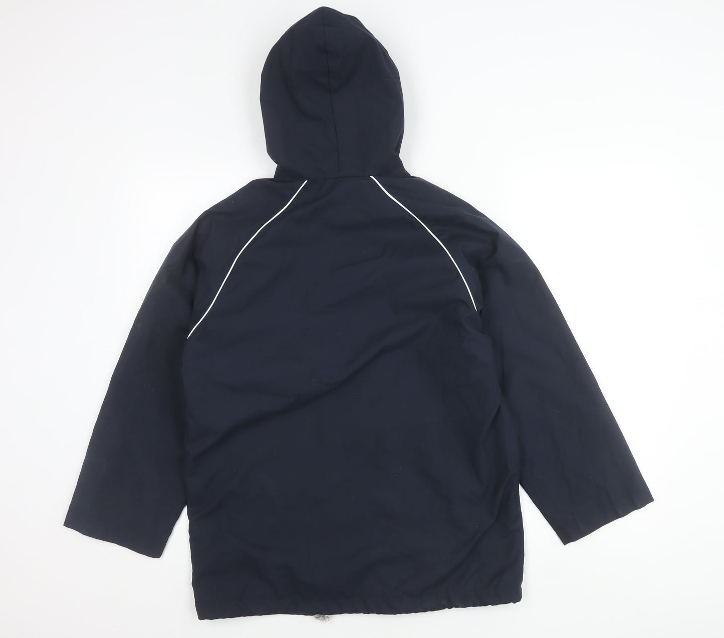 Le Tigre Womens Blue Small Hooded Windbreaker Jacket With Pockets