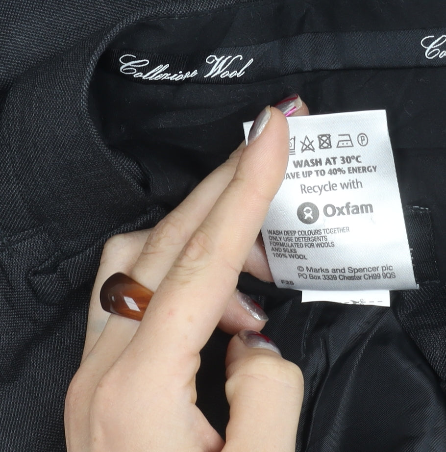 Marks and Spencer Men’s Grey Wool Dress Trousers 42W 31L