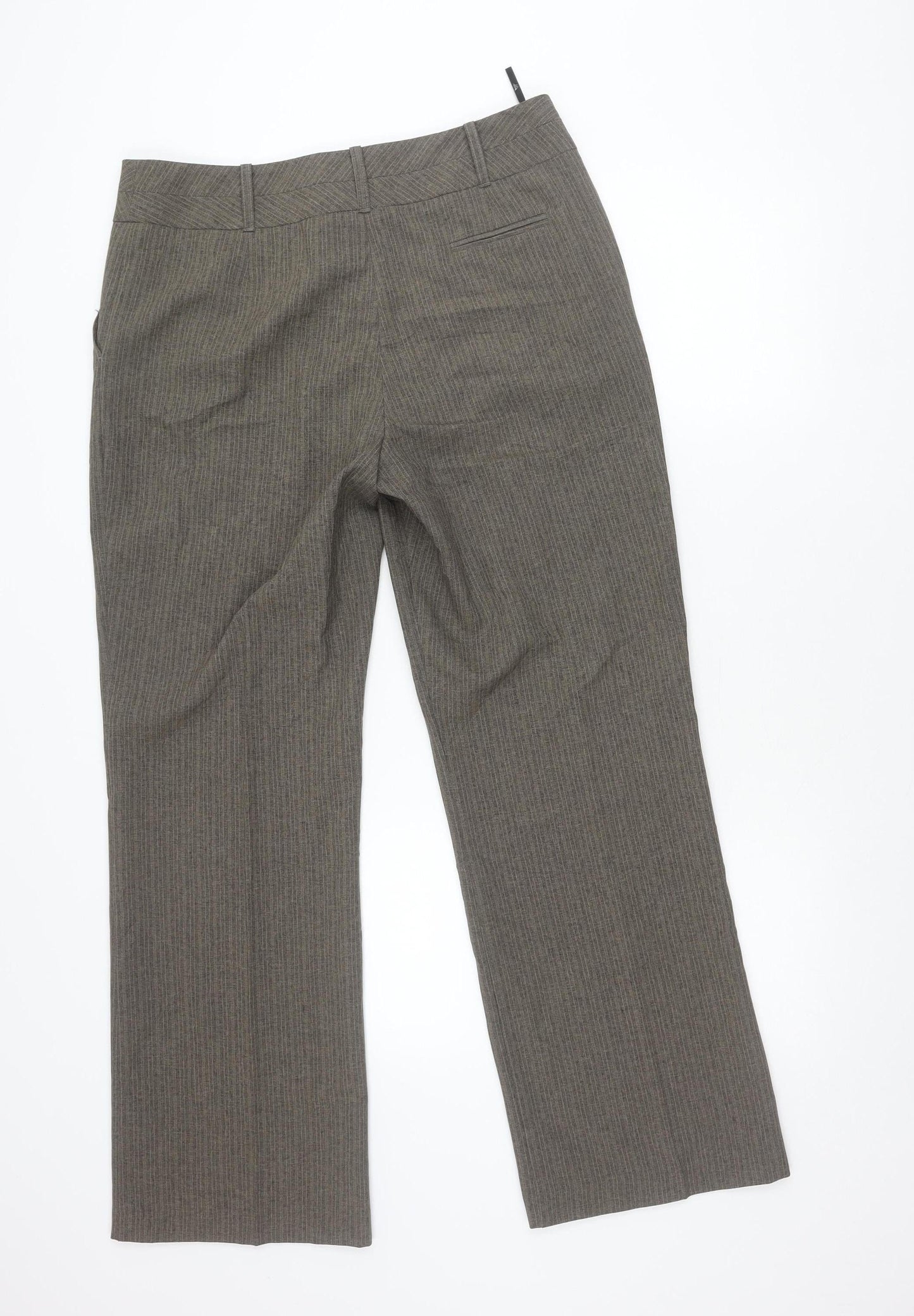 Womens UK Size 14 BHS Regular Fit Dress Pants Brown Trousers
